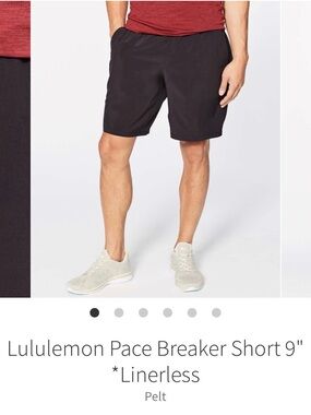 Lululemon 9” linerless pace breaker shorts size small